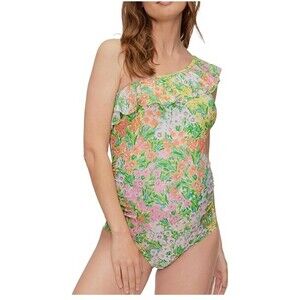 NWT Motherhood Beach Bump Maternity Swimsuit Floral Large One Piece